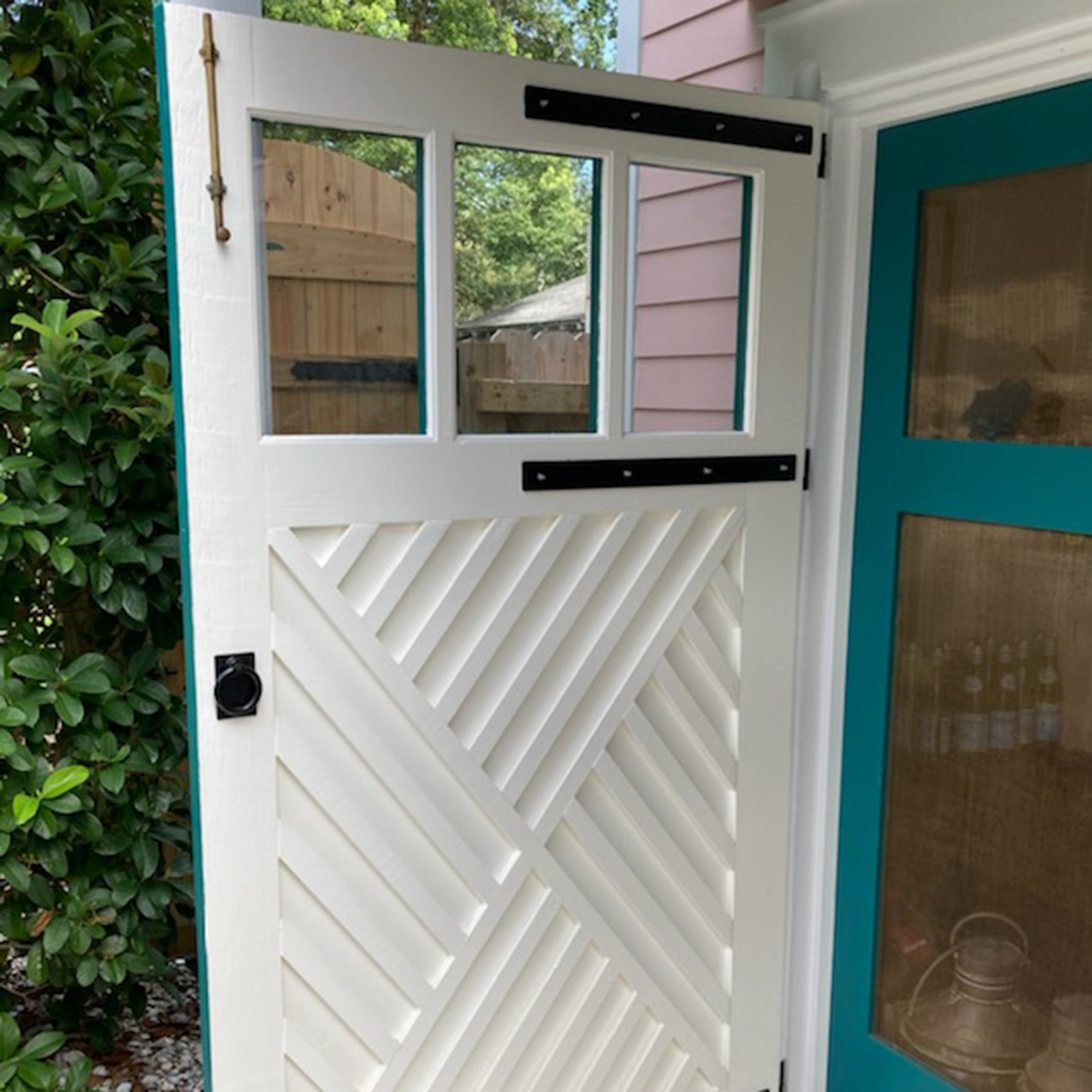 Inside panels of Historic District garage doors